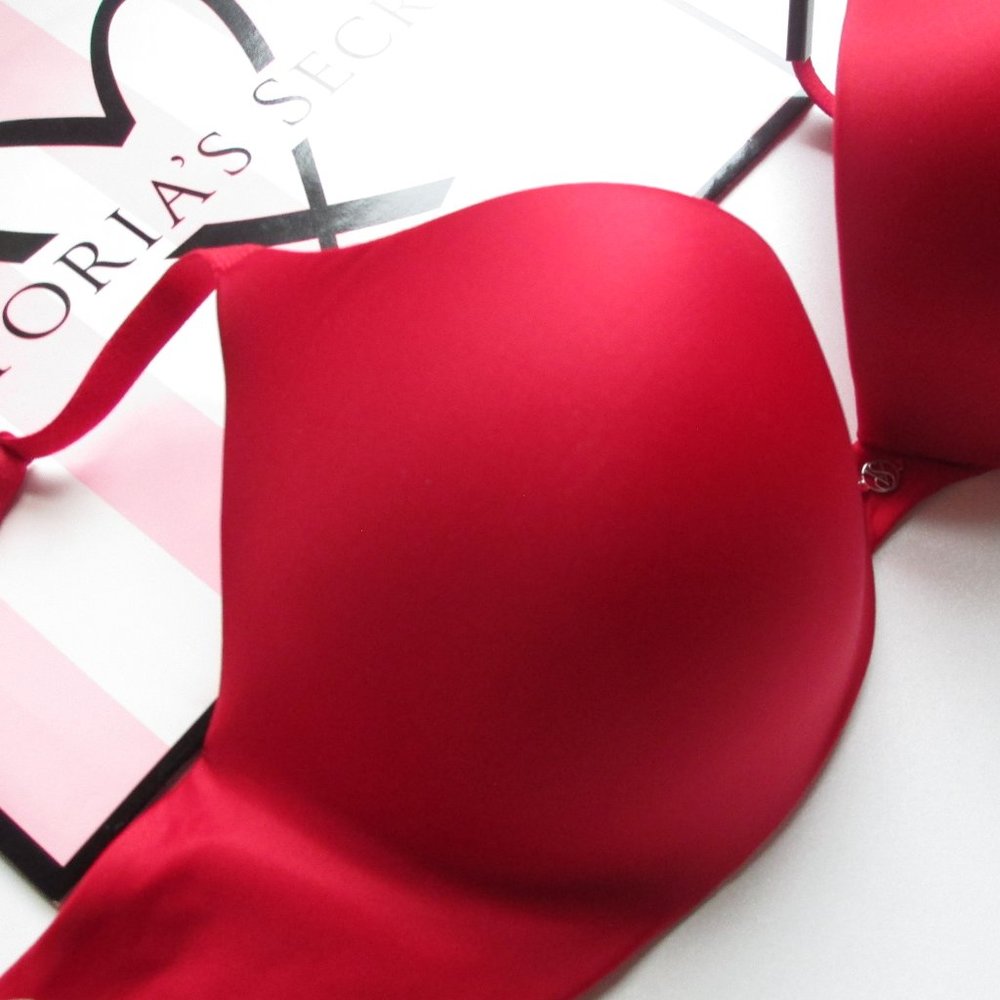 VICTORIA'S SECRET VERY SEXY So Obsessed Red Push-Up Bra 34C NWT VS - Picture 1 of 6